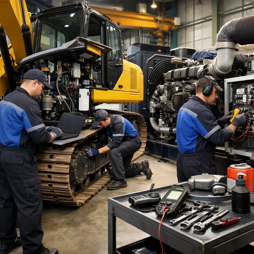 Maintenance préventive engins de chantier